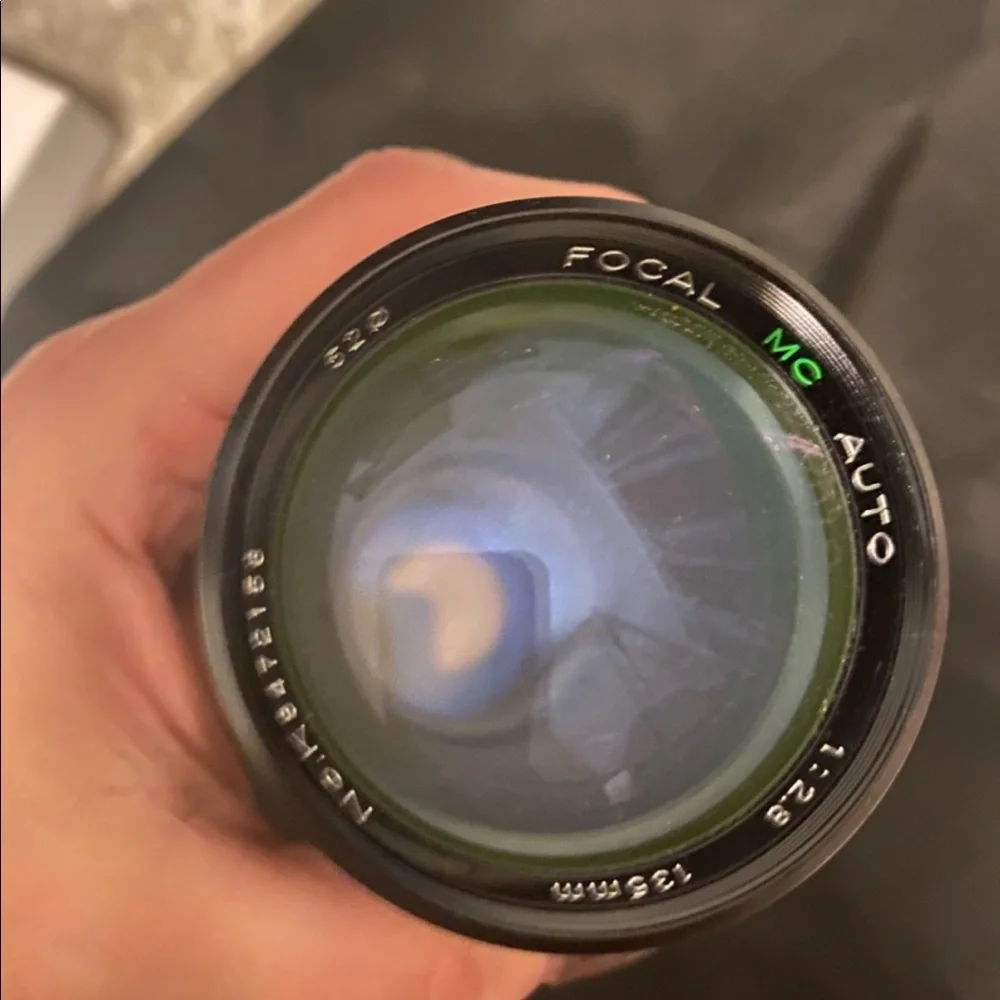 Vintage Camera Lens for 35MM with Lens Covers. Manual.
